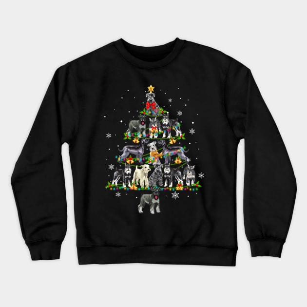 Cute Miniature Schnauzer Christmas Tree Xmas Gift Crewneck Sweatshirt by Simpsonfft